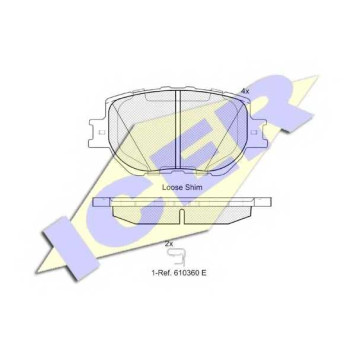 Колодки тормозные дисковые для LEXUS IS(AVE3#,GSE3#) <b>ICER 182200 / D1733-8957</b>