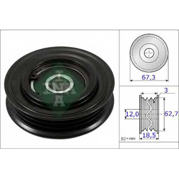Натяжной ролик поликлинового ременя INA 531 0861 10