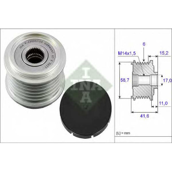 Механизм свободного хода генератора INA 535 0031 10
