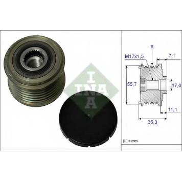 Механизм свободного хода генератора INA 535 0037 10