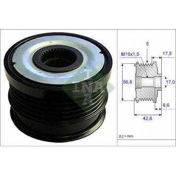Механизм свободного хода генератора INA 535 0071 30