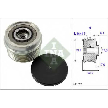 Механизм свободного хода генератора INA 535 0074 10