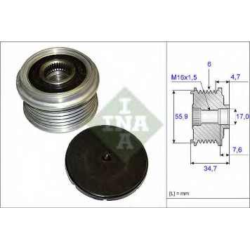 Механизм свободного хода генератора INA 535 0106 10