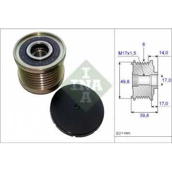 INA 535014610 - шкив генератора