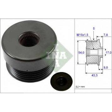 Механизм свободного хода генератора INA 535 0172 10