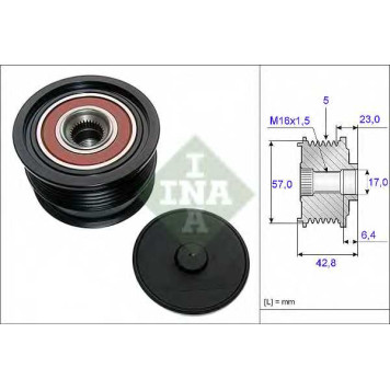 Механизм свободного хода генератора INA 535 0190 10