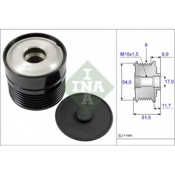 Механизм свободного хода генератора INA 535 0192 10
