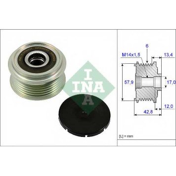Механизм свободного хода генератора INA 535 0240 10