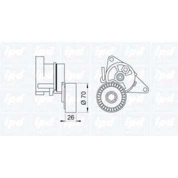 Натяжная планка поликлинового ремня IPD 10-0487-1