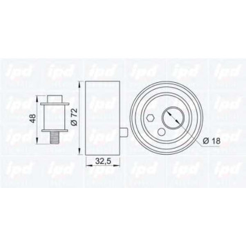 Натяжной ролик ременя ГРМ IPD 14-0088-1