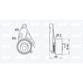 Натяжной ролик ременя ГРМ IPD 14-0770-1