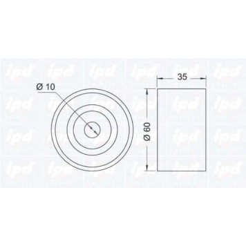 Паразитный / ведущий ролик зубчатого ремня IPD 15-0221-1