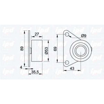 Паразитный / ведущий ролик зубчатого ремня IPD 15-0613-1