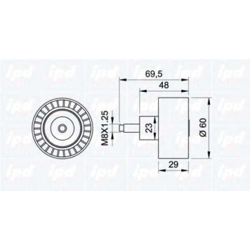 Паразитный / ведущий ролик зубчатого ремня IPD 15-0772-1