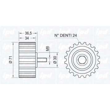 Паразитный / ведущий ролик зубчатого ремня IPD 15-0846-1
