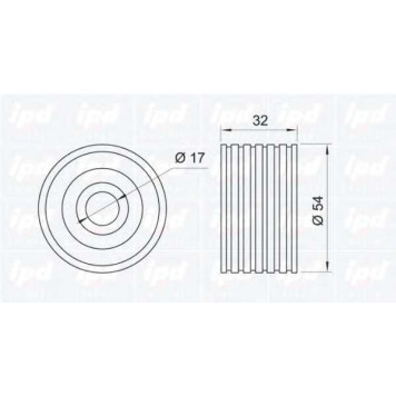 Паразитный / ведущий ролик зубчатого ремня IPD 15-0871-1