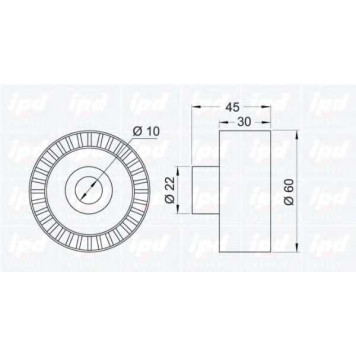 Паразитный / ведущий ролик поликлинового ременя IPD 15-0879-1