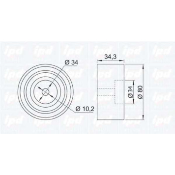 Паразитный / ведущий ролик зубчатого ремня IPD 15-1049-1