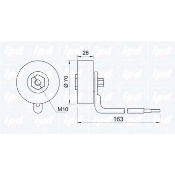 Натяжной ролик поликлинового ременя IPD 15-3235-1