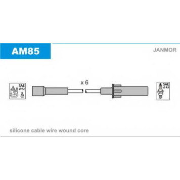 Комплект проводов зажигания JANMOR AM85