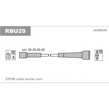 Комплект проводов зажигания JANMOR RBU29
