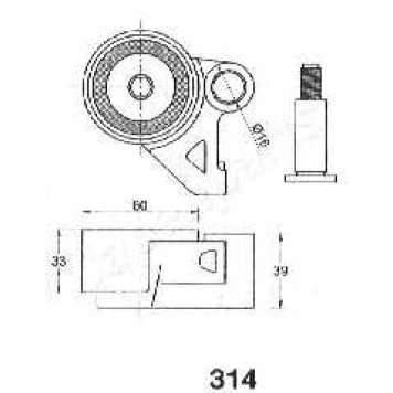 Натяжитель ремня ГРМ JAPANPARTS BE-314-1