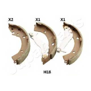 Комплект тормозных колодок задний для HYUNDAI ACCENT(RB), i10(PA), i20(GB,PB,PBT) / KIA RIO(UB) <b>JAPANPARTS GF-H18AF</b>