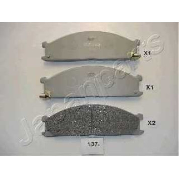 Колодки тормозные дисковые передний для NISSAN NAVARA, PATHFINDER, PICKUP, TERRANO, URVAN, VANETTE / SUBARU SVX <b>JAPANPARTS PA-137AF</b>