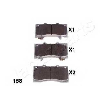 Колодки тормозные дисковые для NISSAN PATROL(Y62) <b>JAPANPARTS PA-158AF</b>