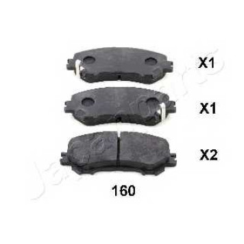 Колодки тормозные дисковые передний для NISSAN QASHQAI(J11,J11#) <b>JAPANPARTS PA-160AF</b>