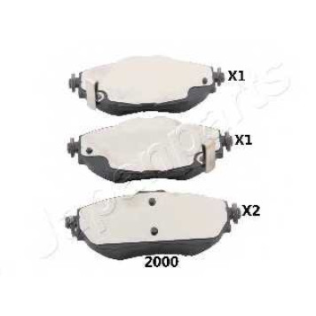 Колодки тормозные дисковые передний для TOYOTA AURIS(ADE18#, NZE18#, ZRE18#, ZWE18#) <b>JAPANPARTS PA-2000AF</b>