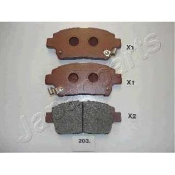 Колодки тормозные дисковые передний для TOYOTA CELICA, COROLLA, MR, PRIUS, YARIS <b>JAPANPARTS PA-203AF</b>