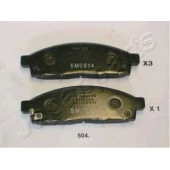 Колодки тормозные дисковые передний для MITSUBISHI L 200(KA#T,KB#T) <b>JAPANPARTS PA-504AF</b>