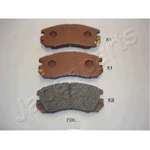 Колодки тормозные дисковые передний для SUBARU FORESTER(SF), IMPREZA(GC,GF,GFC), LEGACY(BC,BD,BG,BJF) <b>JAPANPARTS PA-708AF</b>