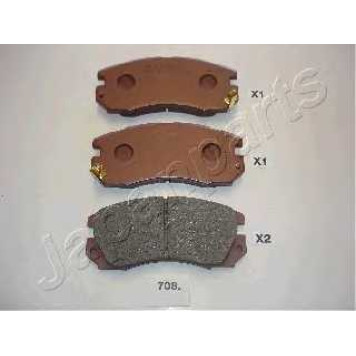 Колодки тормозные дисковые передний для SUBARU FORESTER(SF), IMPREZA(GC,GF,GFC), LEGACY(BC,BD,BG,BJF) <b>JAPANPARTS PA-708AF</b>