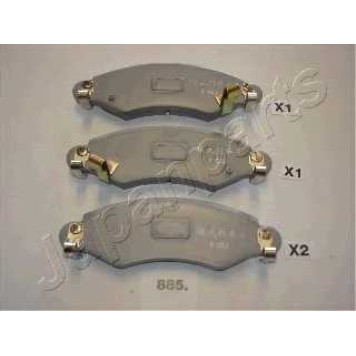 Колодки тормозные дисковые передний для SUBARU JUSTY(G3X) / SUZUKI IGNIS, WAGON R, WAGON R+(MM) <b>JAPANPARTS PA-885AF</b>