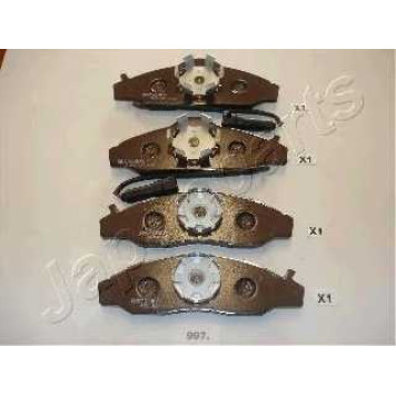 Колодки тормозные дисковые передний для DAEWOO KORANDO(KJ), MUSSO(FJ) / SSANGYONG KORANDO(K4,KJ), MUSSO SPORTS, MUSSO(FJ) <b>JAPANPARTS PA-997AF</b>