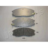 Колодки тормозные дисковые передний для HYUNDAI H-1, HIGHWAY, SANTA FE, TRAJET, XG / NISSAN CABSTAR / SSANGYONG ACTYON, KYRON, REXTON <b>JAPANPARTS PA-H05AF</b>