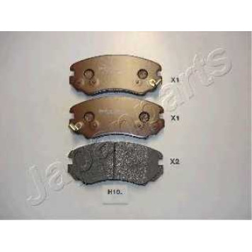 Колодки тормозные дисковые передний для HYUNDAI COUPE, GRANDEUR, SONATA, TUCSON / KIA MAGENTIS, OPIRUS, SOUL, SPORTAGE <b>JAPANPARTS PA-H10AF</b>