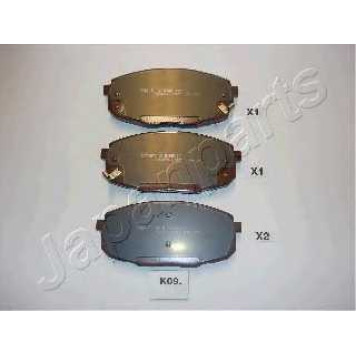 Колодки тормозные дисковые передний для HYUNDAI i30 CW(FD), i30(FD) / KIA CARENS(FJ), CEED(ED), PRO CEED(ED) <b>JAPANPARTS PA-K09AF</b>