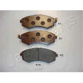 Колодки тормозные дисковые передний для HYUNDAI ELANTRA(HD) / KIA MAGENTIS(GD) / SSANGYONG KORANDO(KJ), MUSSO(FJ) <b>JAPANPARTS PA-K14AF</b>