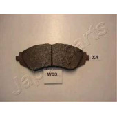 Колодки тормозные дисковые передний для CHEVROLET LACETTI(J200) / DAEWOO ESPERO(KLEJ), LANOS(KLAT), NUBIRA(KLAJ,KLAN), REZZO(KLAU) <b>JAPANPARTS PA-W03AF</b>