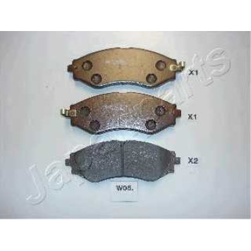 Колодки тормозные дисковые передний для CHEVROLET EVANDA, LACETTI, NUBIRA, REZZO / DAEWOO EVANDA, LACETTI, LEGANZA, NUBIRA, REZZO <b>JAPANPARTS PA-W05AF</b>