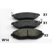 Колодки тормозные дисковые передний для CHEVROLET SPARK(M300) <b>JAPANPARTS PA-W14AF</b>