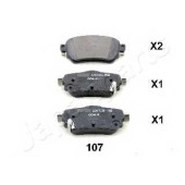 Колодки тормозные дисковые задний для NISSAN QASHQAI(J11,J11#) <b>JAPANPARTS PP-107AF</b>