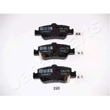 Колодки тормозные дисковые задний для TOYOTA AURIS(ADE15#, NDE15#, NRE15#, NZE18#, ZRE15#, ZRE18#, ZWE18#, ZZE15#) <b>JAPANPARTS PP-220AF</b>