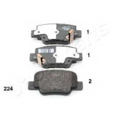 Колодки тормозные дисковые задний для TOYOTA VERSO(#AUR2#,#ZGR2#) <b>JAPANPARTS PP-224AF</b>
