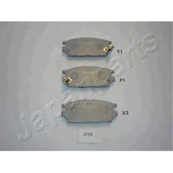 Колодки тормозные дисковые задний для MITSUBISHI SPACE(N8#W,N9#W) <b>JAPANPARTS PP-510AF</b>