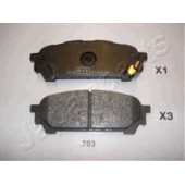 Колодки тормозные дисковые задний для SUBARU FORESTER(SG), IMPREZA(GD,GG) <b>JAPANPARTS PP-703AF</b>