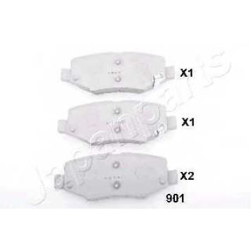 Колодки тормозные дисковые задний для JEEP CHEROKEE(KK), WRANGLER(JK,TJ) <b>JAPANPARTS PP-901AF</b>